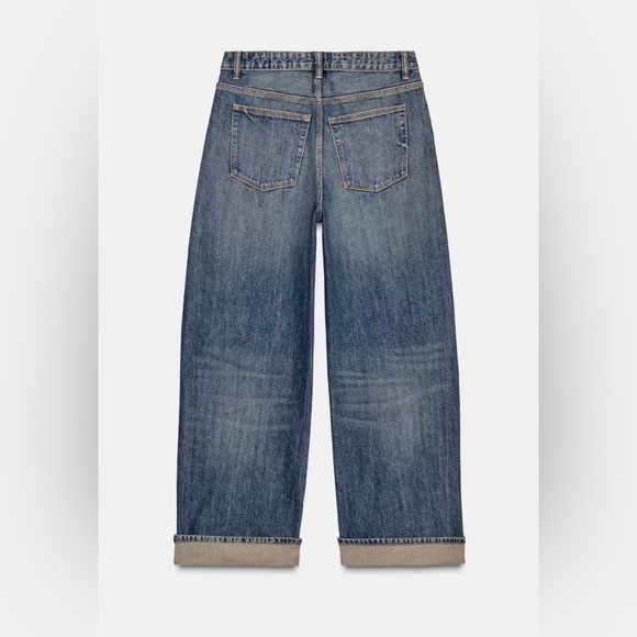 Zara Mid-Rise Wide-Leg Jeans - Picture 3 of 7